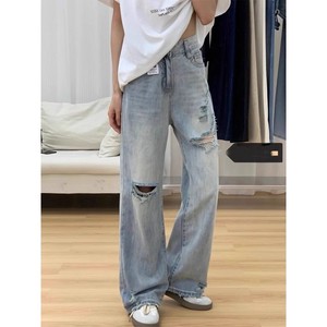 Jean Pour Femme Taille Mi-haute, Jambe Droite, Ample, Extensible, Léger, Contrôle Du Ventre, Jeans Tendance Pour Femme, Noir/blanc, 4