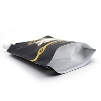 Sacs à bec réutilisables étanches mats de 1000ml Emballage liquide de crème permanente en plastique thermoscellé Pochette en mylar Pochette debout avec capuchon