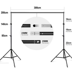 Jingying nền đứng Photo Booth phông nền Full Set 2x3m hộp mềm chiếu sáng Kit đối với nhiếp ảnh Studio - Product Image 2