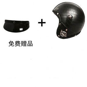 Casque 3/4 pour homme et femme, casque en cuir fait main pour toutes les saisons, casque pour voiture électrique - Product Image 5