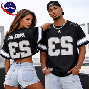 QZFSO Custom South Africa Sublimation Soccer T Shirt American Football Uniform <b>Top</b> Rhinestone <b>Mesh</b> Fabric Rugby Sport Jersey - Product Image 1