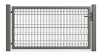 Portail de jardin en métal robuste à poteaux carrés/ronds, garni d'un panneau en treillis métallique personnalisé, portail de sécurité simple/double