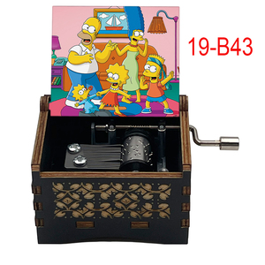 Caja de Música de Los Simpson con Manivela, Movimiento Musical Especial, Lindos Amigos de Madera, Regalo Familiar de Navidad - Product Image 6