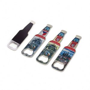 Decoración para Refrigerador, Abridor de Botellas Magnético de Aleación de Aluminio Personalizado, Recuerdo de Roma, República Checa, con Imán - Product Image 2