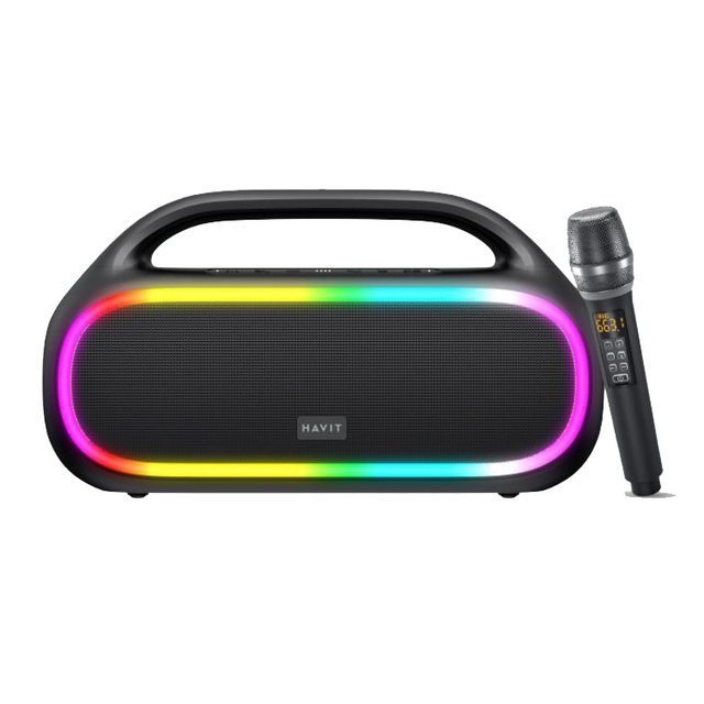 Havit SK862BT MAX Waterproof Big Speaker Outdoor Music Stereo Rgb Led Boombox Outdoor Wireless Portable Speaker With Microphone