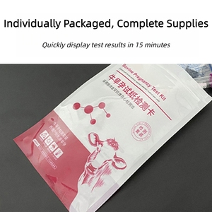 USMILEPET Kit de <span class=keywords><strong>test</strong></span> sanguin de grossesse bovine précoce de haute précision Kit de <span class=keywords><strong>test</strong></span> de vitesse de détection rapide pour bandelettes de <span class=keywords><strong>test</strong></span> de vache - Product Image 2