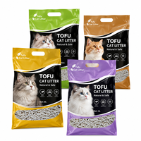 Litière pour chat en tofu, sans additifs, sans poussière, parfum lavande, haute absorption d'eau, faible dispersion, vente en gros OEM ODM, sans danger pour les animaux de compagnie