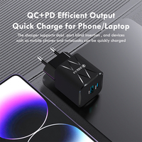 Nouveau chargeur super rapide 25W PD + QC 3.0 USB & Type-C, adaptateur mural avec protection OTP/OVP pour l'utilisation avec un appareil photo