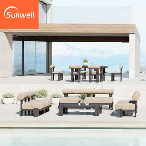 Ensemble <span class=keywords><strong>de</strong></span> canapés <span class=keywords><strong>de</strong></span> <span class=keywords><strong>salon</strong></span> extérieur en aluminium moderne <span class=keywords><strong>de</strong></span> luxe pour cour, villa et hôtel - Imperméable et écologique - Product Image 2