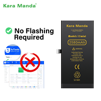 Kara Manda OEM batterie de remplacement haute capacité pour iPhone 13 Mini 100% santé nouveau 0 Cycle Diagnostic montrer pas de batterie de soudage