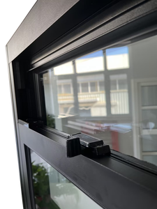 Fenêtre coulissante verticale moderne pour salon extérieur, en alliage d'aluminium à rupture de pont thermique, double/triple vitrage trempé en acier inoxydable - Product Image 6