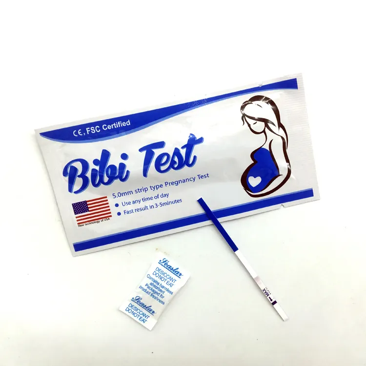 Teste rápido de alta precisão OEM Kit de teste de gravidez HCG de urina de uma etapa tira cassete Midstream para mulheres