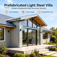 Villa en acier léger préfabriquée GloStar, structure en acier personnalisée pour la construction résidentielle moderne