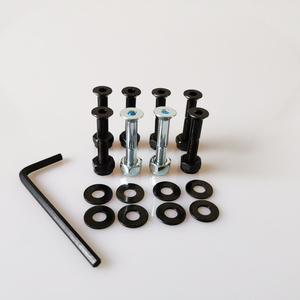 Boulons noirs de haute qualité de 1.25 pouces, 32 mm avec écrous de vis de skateboard à tête Allen phillips - Product Image 6