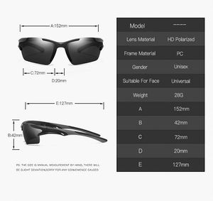 Gafas de Sol Deportivas Polarizadas UV400 con Logotipo Personalizado 2025, Gafas de Sol de Moda Extra Grandes para Ciclismo y Pesca para Hombre y Mujer - Product Image 6