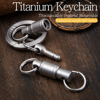 Accessoires de porte-clés universels en alliage de titane Boucle universelle Gadgets de voiture Pendentif de rotation à 360 degrés