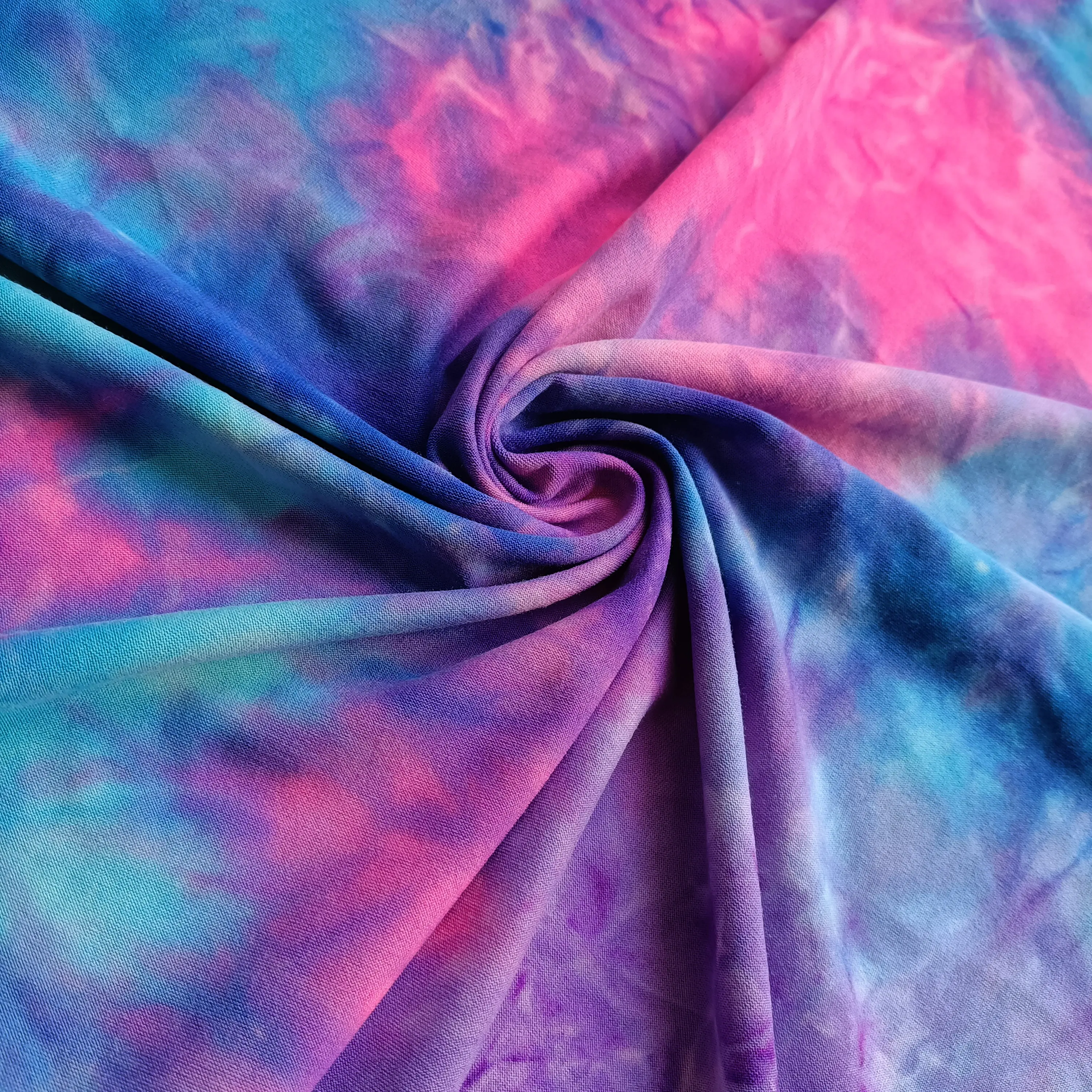 ALL New Design DTY Pinsel Single Jersey Stoff Tie Dye leckeren Stoff Tissu Femme für Sommerkleid