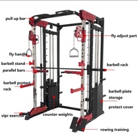 Máquina Smith de Acero para Fisicoculturismo, Entrenamiento de Fuerza y Ejercicios de Dominadas para Gimnasio