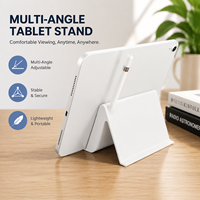 Support de tablette universel réglable pour bureau, support de bureau portable multi-angles avec emplacement pour stylet pour tablette iPad