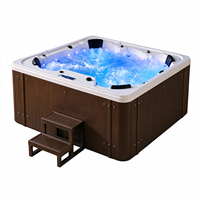 Baignoire de massage de luxe moderne en acrylique pour 7 personnes, spa extérieur à remous pour hôtel, populaire, vente en gros, personnalisable