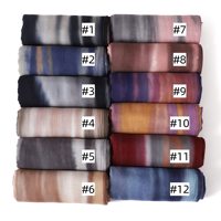 Viscose Modal hijab met gradiënt, islamitische etnische print, sjaal, nieuwe modal tie-dye print, grote sjaal, modal ombre sjaal