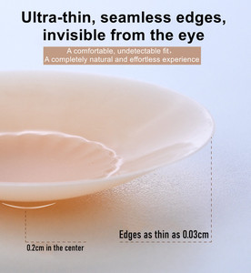<b>Silicone</b> Nipple Cover Round Invisible Adhesive For Women Daily Use Classic Style 2 Pieces - Product Image 6