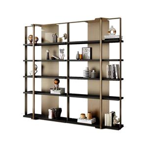 Estantería Moderna Minimalista de Acero Inoxidable Color Oro Champán, 5 Estantes Abiertos, Independiente, con Divisores, Mueble para el Hogar, Duradero - Product Image 3