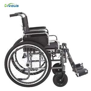 Silla de Ruedas Manual de Acero Plegable y Ligera, con Asiento Ancho de 51 cm, para Personas con Discapacidad y Rehabilitación, Venta al Por Mayor de Fábrica - Product Image 3