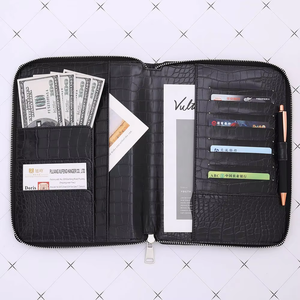 Popular Venta caliente de cuero de cocodrilo sin anillo A5 cremallera presupuesto Binderr para Media letra/Junior/A5 Cuadernos/planificadores - Product Image 2