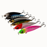 Leurre de crayon Silverfish de deuxième génération imprimé 17g 21g à engrenage fixe ABS perles Clicker intégrées 4X crochet de carpe pour
