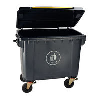 Poubelle à roulettes industrielle robuste pour déchets commerciaux, conteneur à ordures 120l 240l 360l 660l 1100l