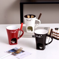 Tasse en céramique moderne et créative avec porte-bougie en forme de biscuit pour cadeaux, bureau, maison et hôtels