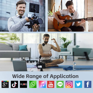 Lavalier <strong>Rode</strong> <strong>Microphone</strong> Wireless 5.1 Cordless Clip-On Lapel Mic for Video Recording on Cameras and Smartphones