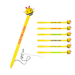 Customized ABS Plastic <b>Bee</b> Gel Pen with Printing Logo Brand Wholesale for Children <b>Gift</b> - Product Image 1