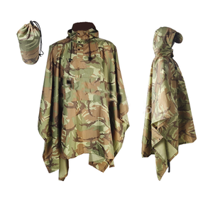 DFU0155 Hunting Outdoor Sports Travel Waterproof 210T Polyester with PU Coating Camouflage Rain <b>Poncho</b> Camouflage Rain Tents - Product Image 5
