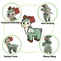 Fabricant de peluches de haute qualité Kawaii peluche personnalisée poupée de cerf peluche de Noël peluche peluche personnalisée