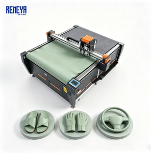 CNC Knife Cutting Table with V Cutting Tool Durable Energy Saving for Multi Layer <b>Synthetic</b> <b>Leather</b> Laminated Cutter REMEYA - Product Image 1