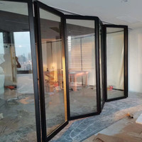 Modern Design School Conference Room Operable Movable Sliding Partition Foldable Office Glass Wall System Hall Villa Living Room