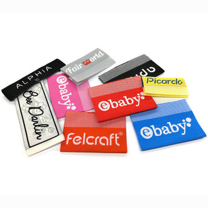 Etichette di abbigliamento in taffetà più popolari con etichetta di <span class=keywords><strong>Jeans</strong></span> a forma di rotolo antirughe con taglio Laser personalizzato in cotone - Product Image 5