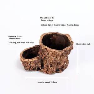 Ciment Arbre Racine Sculpture Pastorale Pot De Fleurs Succulentes Réutilisable Fleur Planteur Souche Pot De Fleur Pots Succulents - Product Image 6