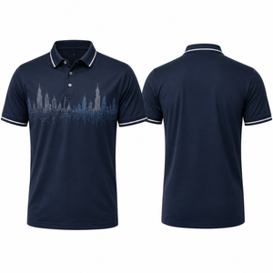 <b>Polo</b> <b>City</b> <b>Shirts</b> <b>Men</b> 92% Polyester 8% Spandex Breathable Lightweight Urban Golf <b>Polo</b> Custom Logo OEM ODM Wholesale - Product Image 2