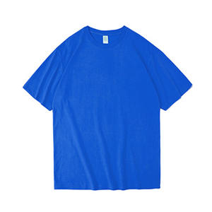 Camiseta de algodón de corte holgado personalizable al por mayor para hombre, camiseta de cuello redondo de algodón grueso para hombre con estampado de logotipo - Product Image 3