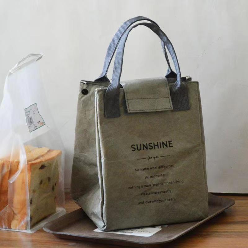Custom Logo Dupont Paper Washable Pouch Cooler Lunch Tote Tyvek Bags