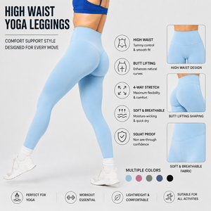 Leggings da Yoga <span class=keywords><strong>per</strong></span> Donna in Tessuto Personalizzato Elasticizzato in Quattro Direzioni, Pantaloni da Palestra <span class=keywords><strong>per</strong></span> <span class=keywords><strong>Fitness</strong></span> e Allenamento con Effetto Push-Up - Product Image 5