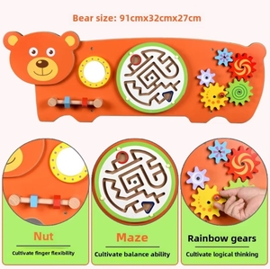 Thiết Kế Mới Trẻ Em Bằng Gỗ Hành Lang Tường Trang Trí Giáo Dục Sớm Tường Câu Đố Tường Trò Chơi Đồ Chơi Cho Trẻ Em Toddler Boys & Cô Gái - Product Image 4