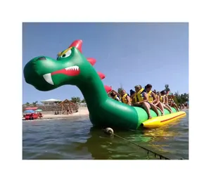 डबल ट्यूब inflatable पानी केले नाव बिक्री के लिए फ्लाइंग फिश towable पानी के खेल खेल केले नाव