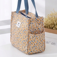 Sac fourre-tout imperméable à imprimé floral écossais, capacité moyenne, doublure TC, taille personnalisée pour les trajets quotidiens et le transport du déjeuner