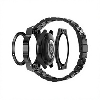 Atmungsaktive Edelstahl-Schutzhülle und Armband mit Faltschließe für Smartwatch 6 Classic 43mm/47mm