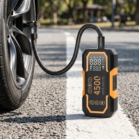 Arrancador de Coches Todo en Uno con Compresor de Aire, Monitor de Presión de Neumáticos, Inflador Multifuncional de Batería y Neumáticos para Automóvil