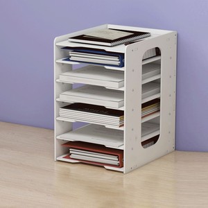 Porte-documents multi-niveaux A3 A4, organisateur de bureau, support de papeterie, panneau composite bois-plastique - Product Image 4